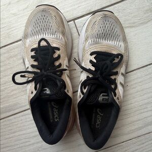 Asics Black and Tan Athletic Sneakers